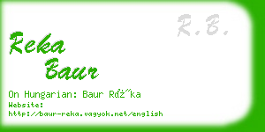 reka baur business card